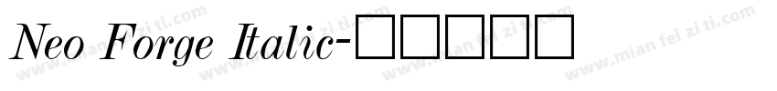 Neo Forge Italic字体转换